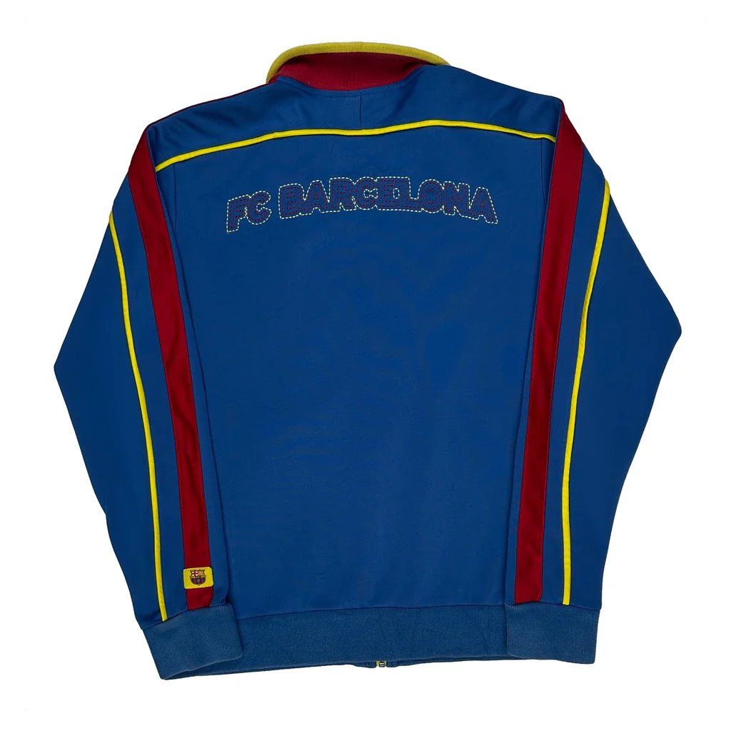 Fc Barcelona Nike 2008-09 Track Jacket - Large Blue Polyester - Image 2