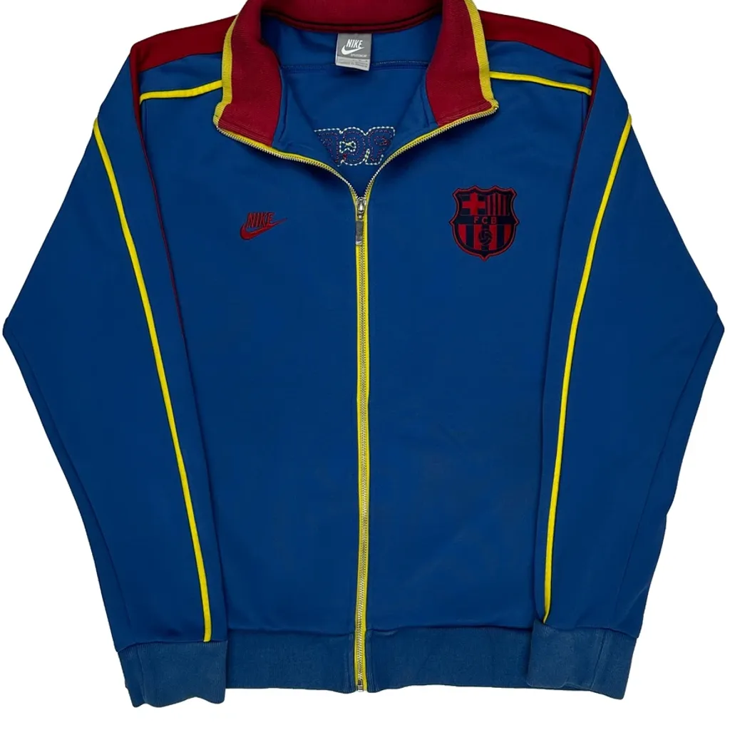 Fc Barcelona Nike 2008-09 Track Jacket - Large Blue Polyester - Image 4