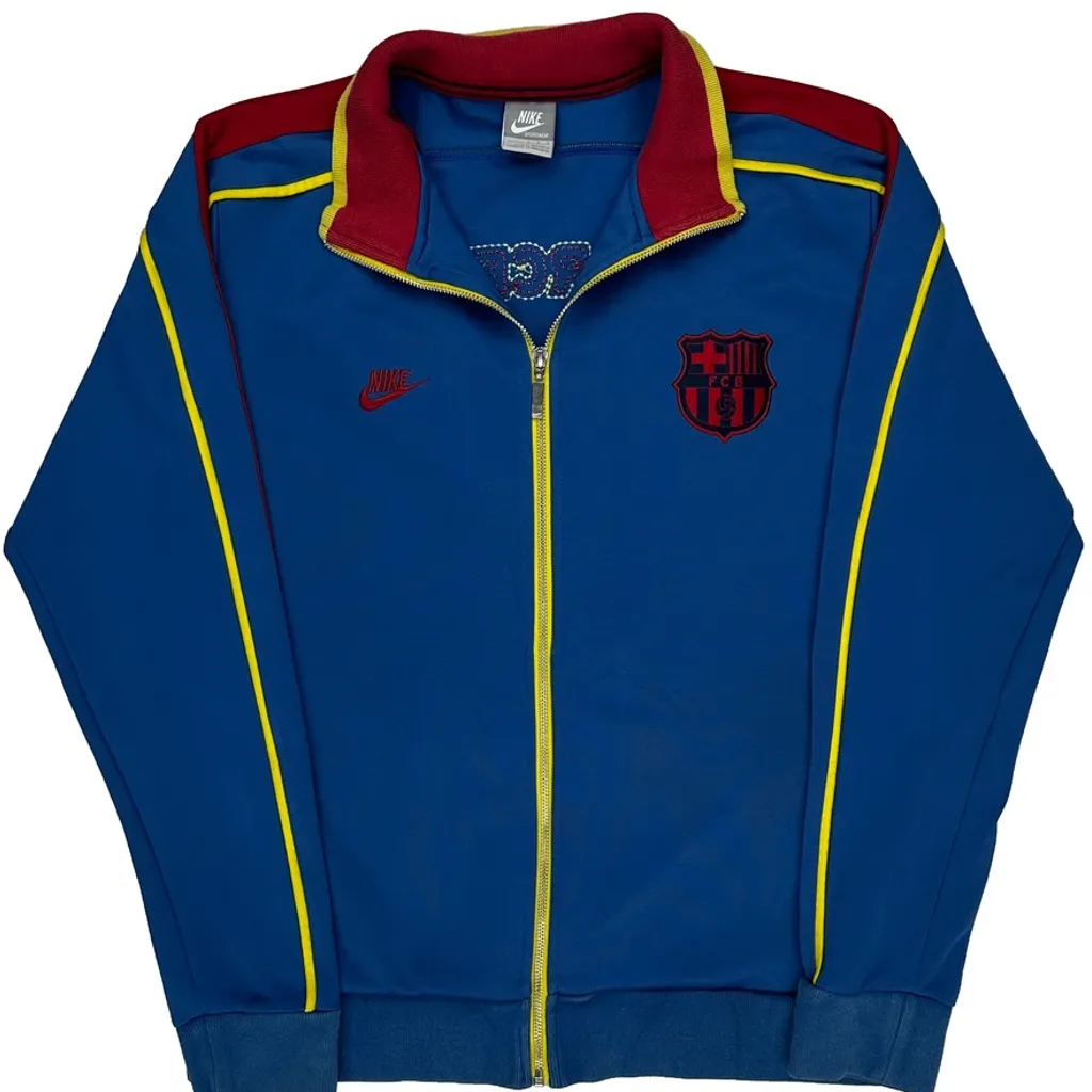 Fc Barcelona Nike 2008-09 Track Jacket - Large Blue Polyester - Image 5