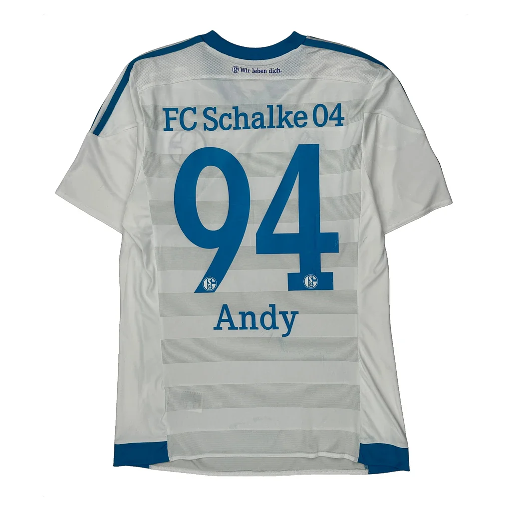 Fc Schalke 04 Adidas 2016-17 Football Shirt - Medium White Polyester - Image 2