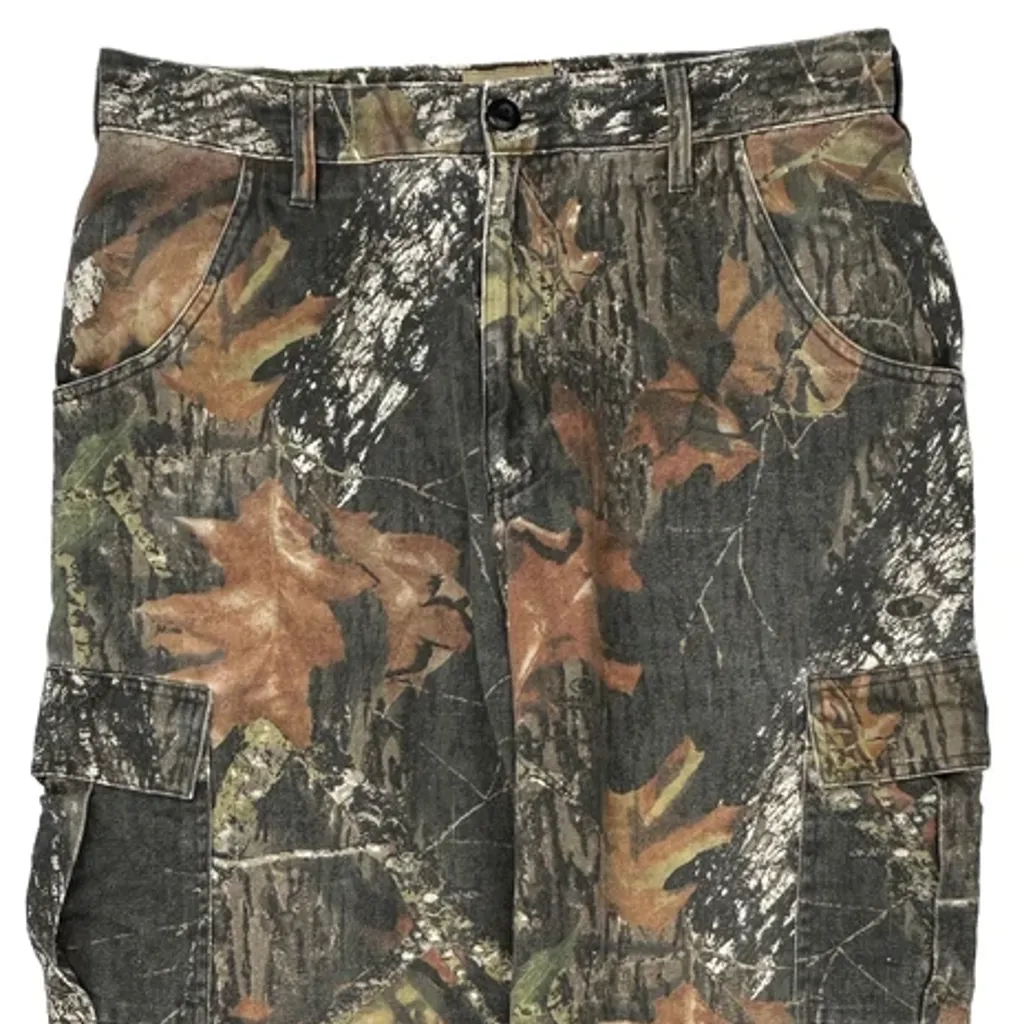 Field Staff Camo Cargo Trousers - Medium Green Cotton Blend - Image 8