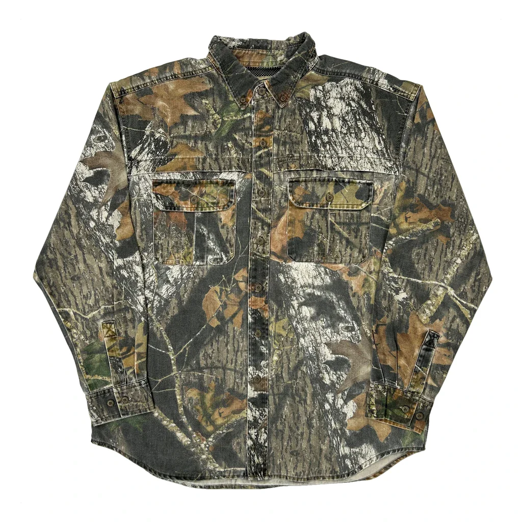 Field Staff Flannel Shirt - Large Camo Cotton Blend