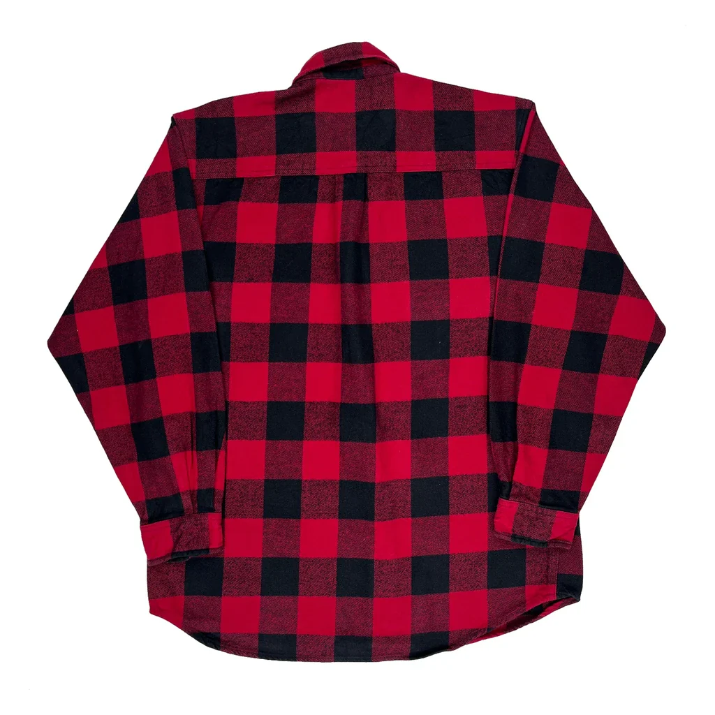 Field & Stream Checked Flannel Shirt - Medium Red Cotton - Image 2