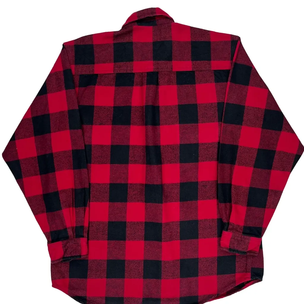 Field & Stream Checked Flannel Shirt - Medium Red Cotton - Image 6