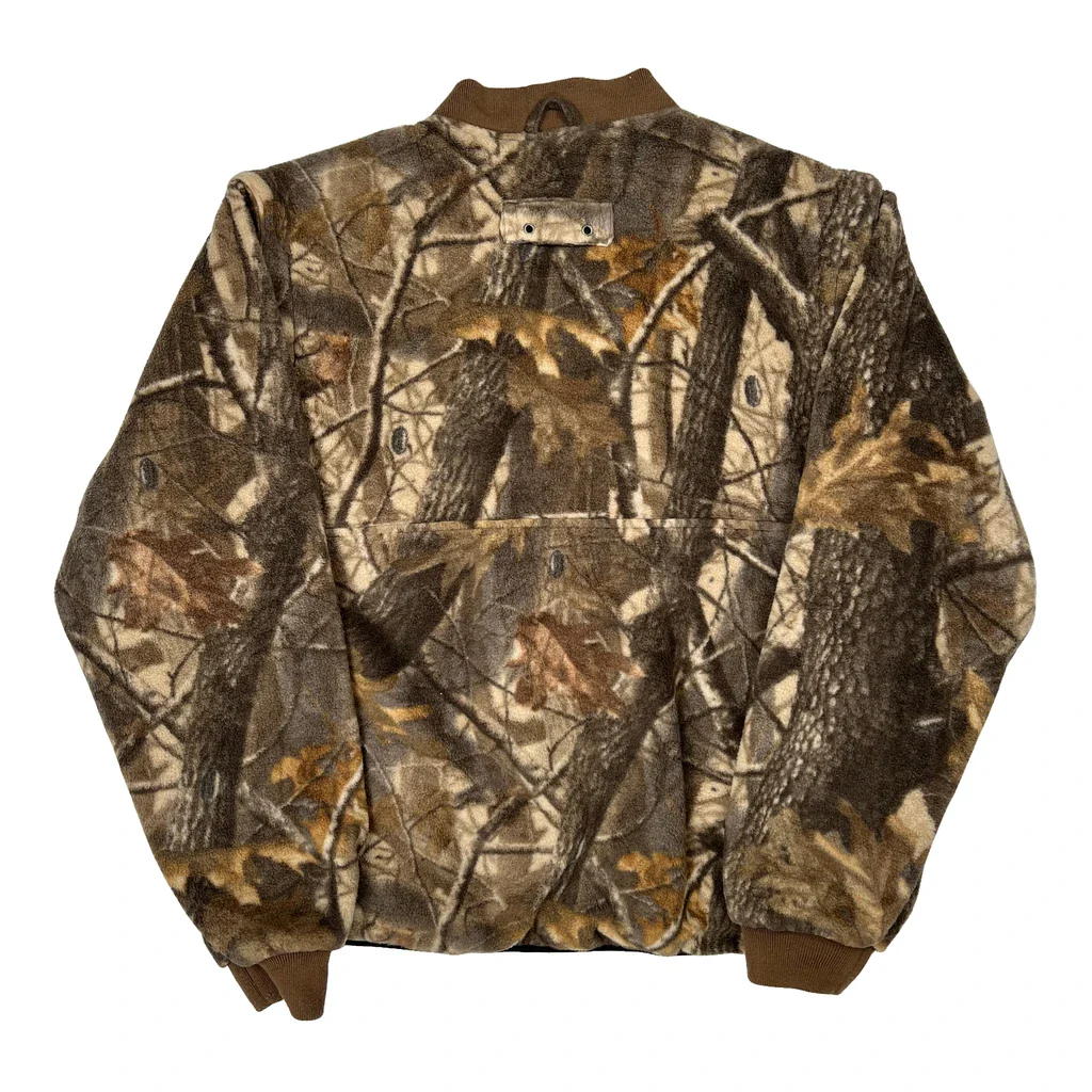 Field & Stream Camo Bomber Fleece Jacket - XL Brown Polyester - Image 2