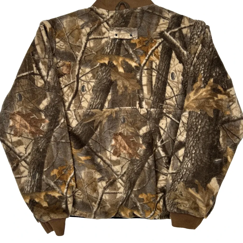 Field & Stream Camo Bomber Fleece Jacket - XL Brown Polyester - Image 6