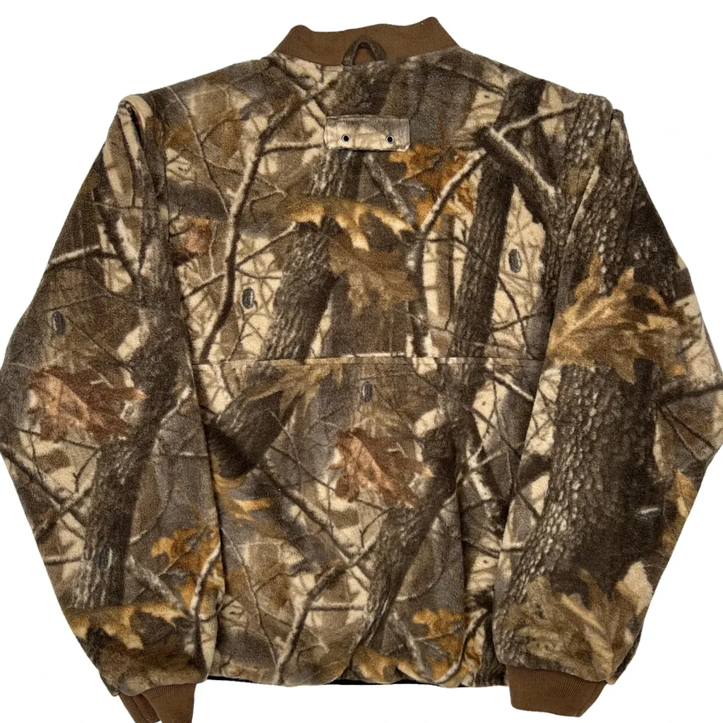 Field & Stream Camo Bomber Fleece Jacket - XL Brown Polyester - Image 7