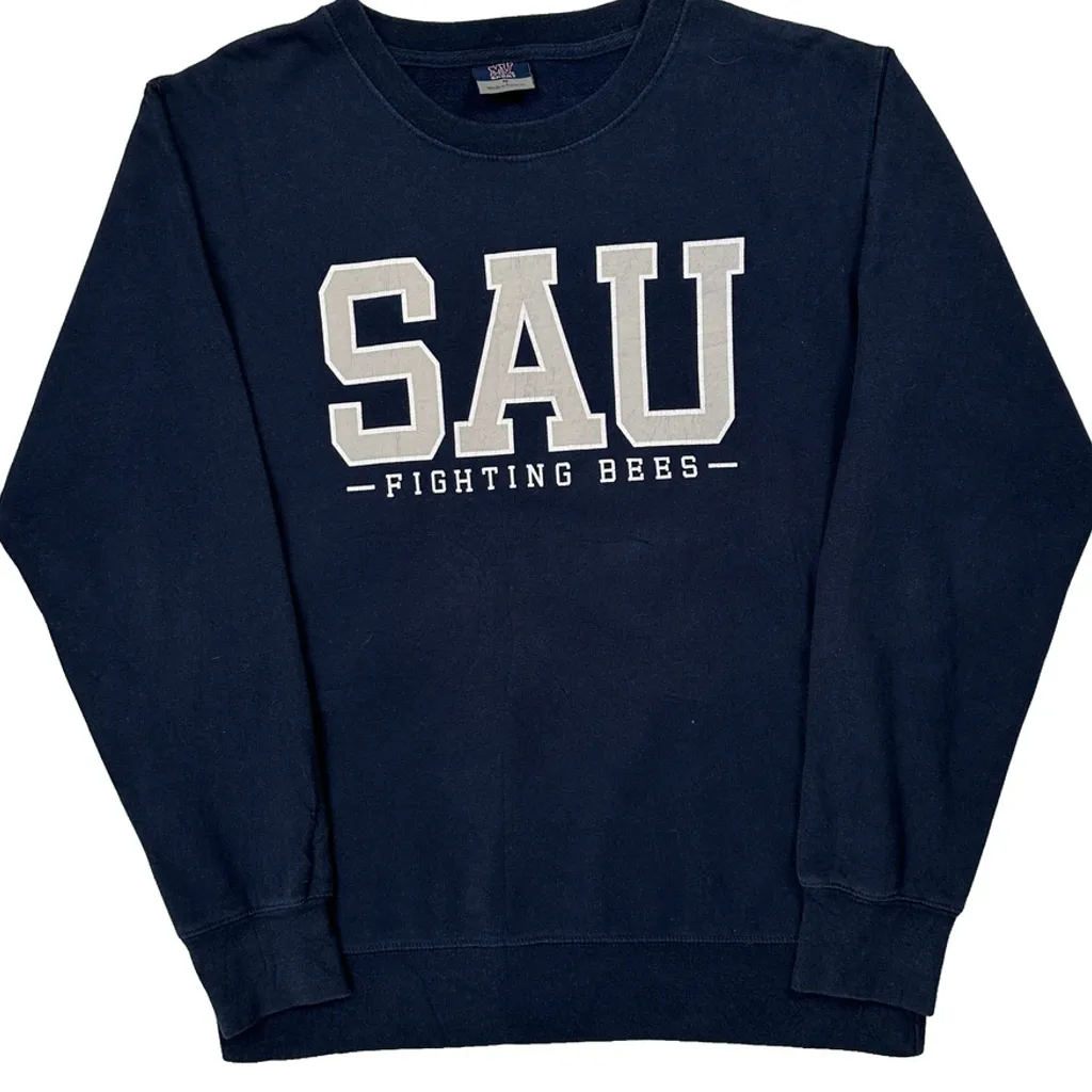 Fighting Bees Mv Sport College Sweatshirt - Medium Navy Cotton - Image 4