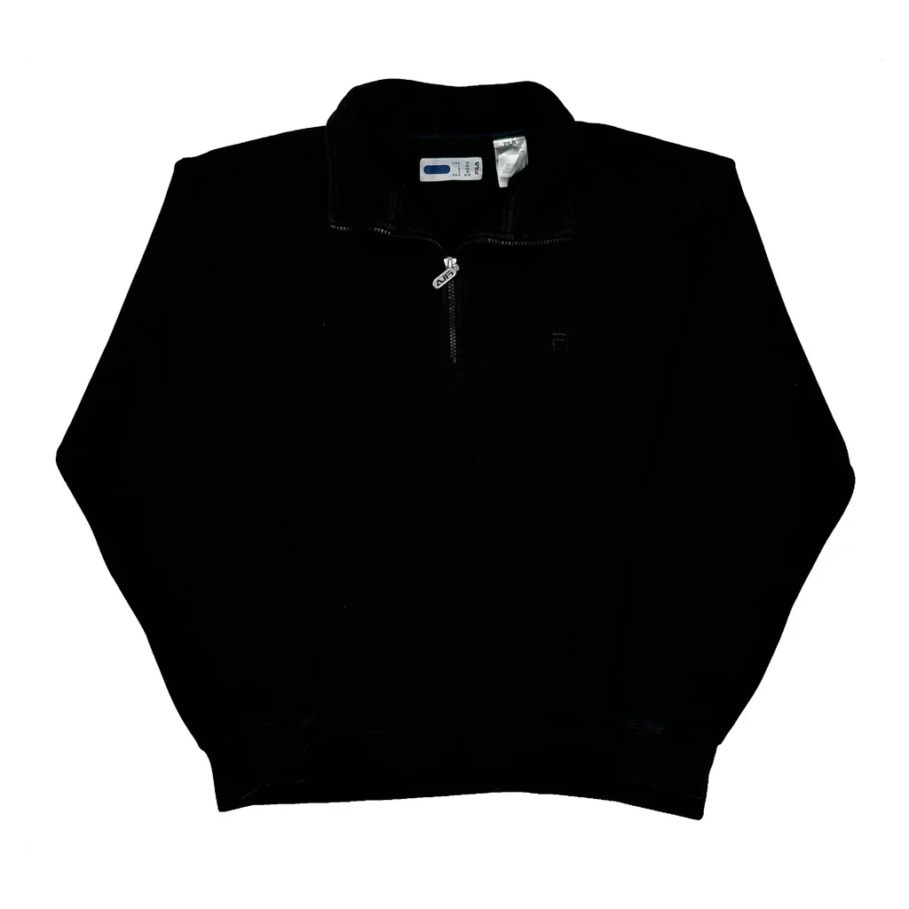 Fila 1/4 Zip - Medium Black Cotton