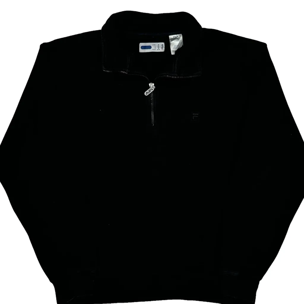 Fila 1/4 Zip - Medium Black Cotton - Image 5