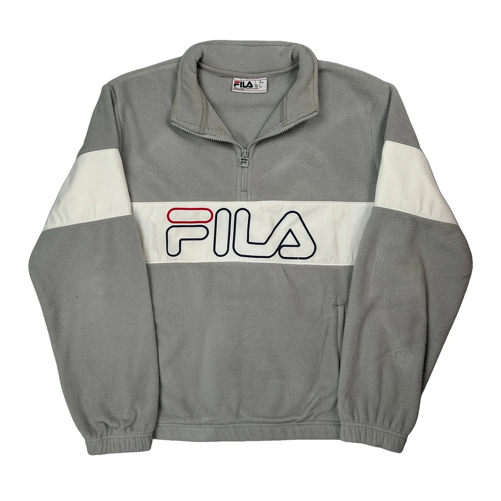 Fila Spellout Fleece - Large Grey Polyester