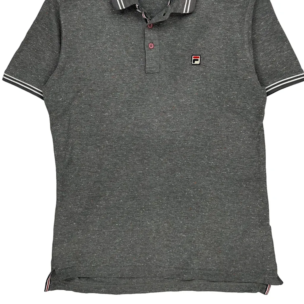 Fila Polo Shirt - Medium Grey Cotton Blend - Image 5