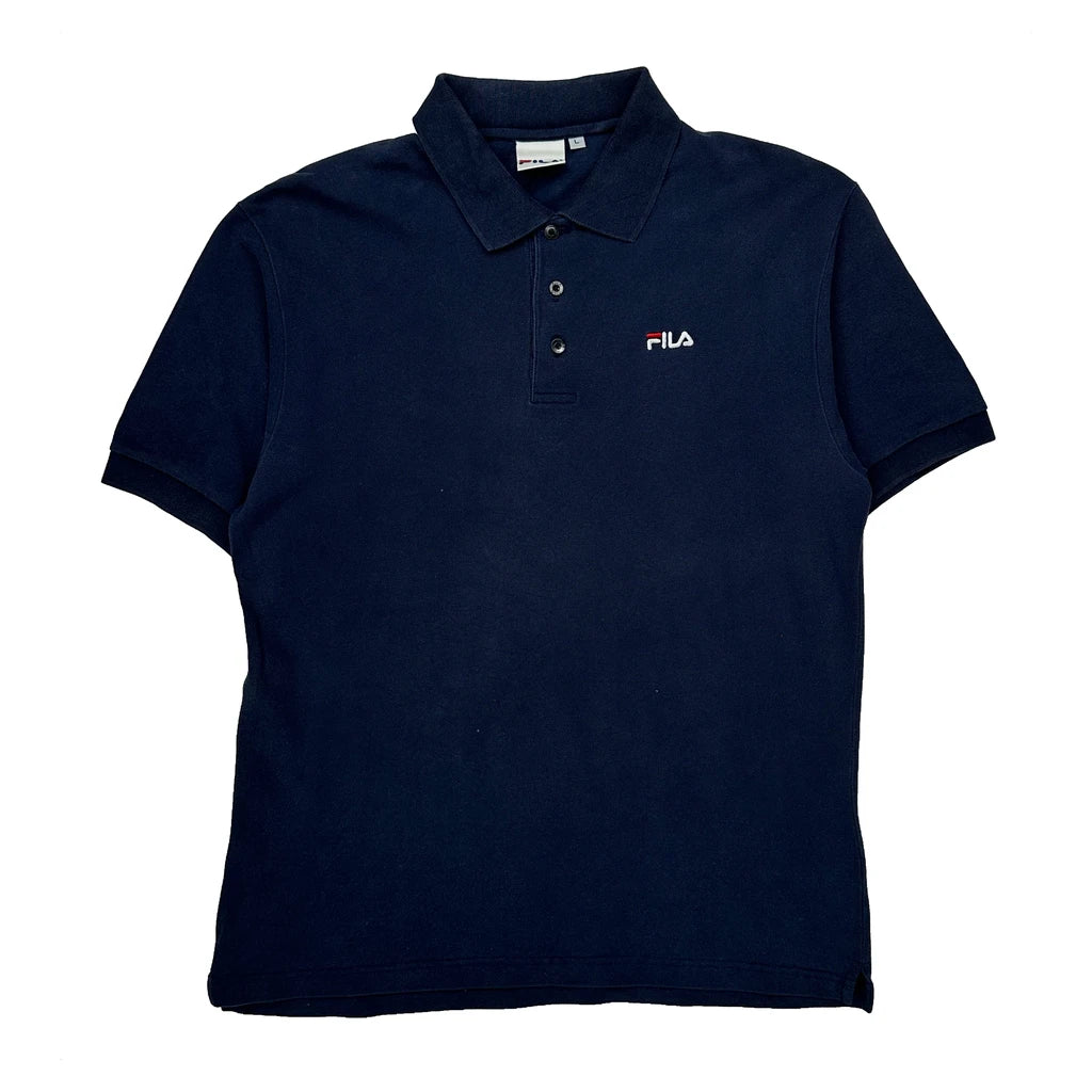 Fila Polo Shirt - Large Navy Cotton