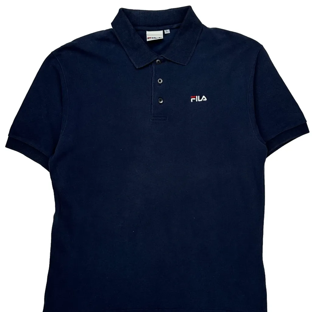 Fila Polo Shirt - Large Navy Cotton - Image 5