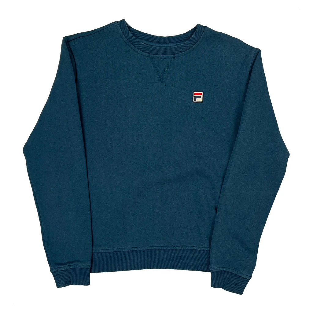Fila Sweatshirt - Medium Blue Cotton