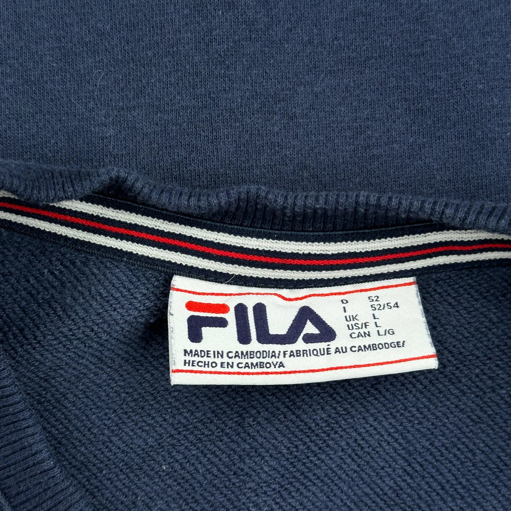 Fila Sweatshirt - Large Navy Cotton - Image 3