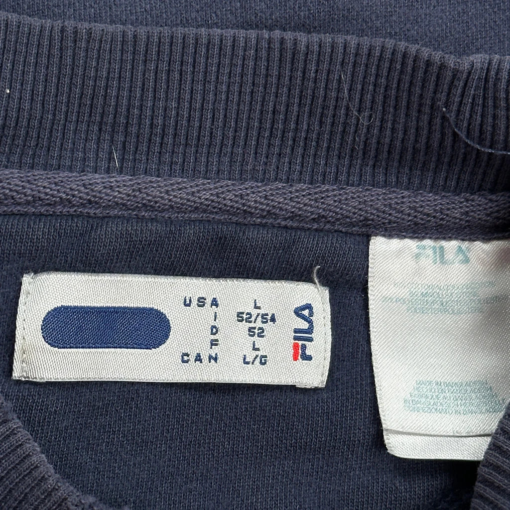 Fila Sweatshirt - Large Navy Cotton - Image 3