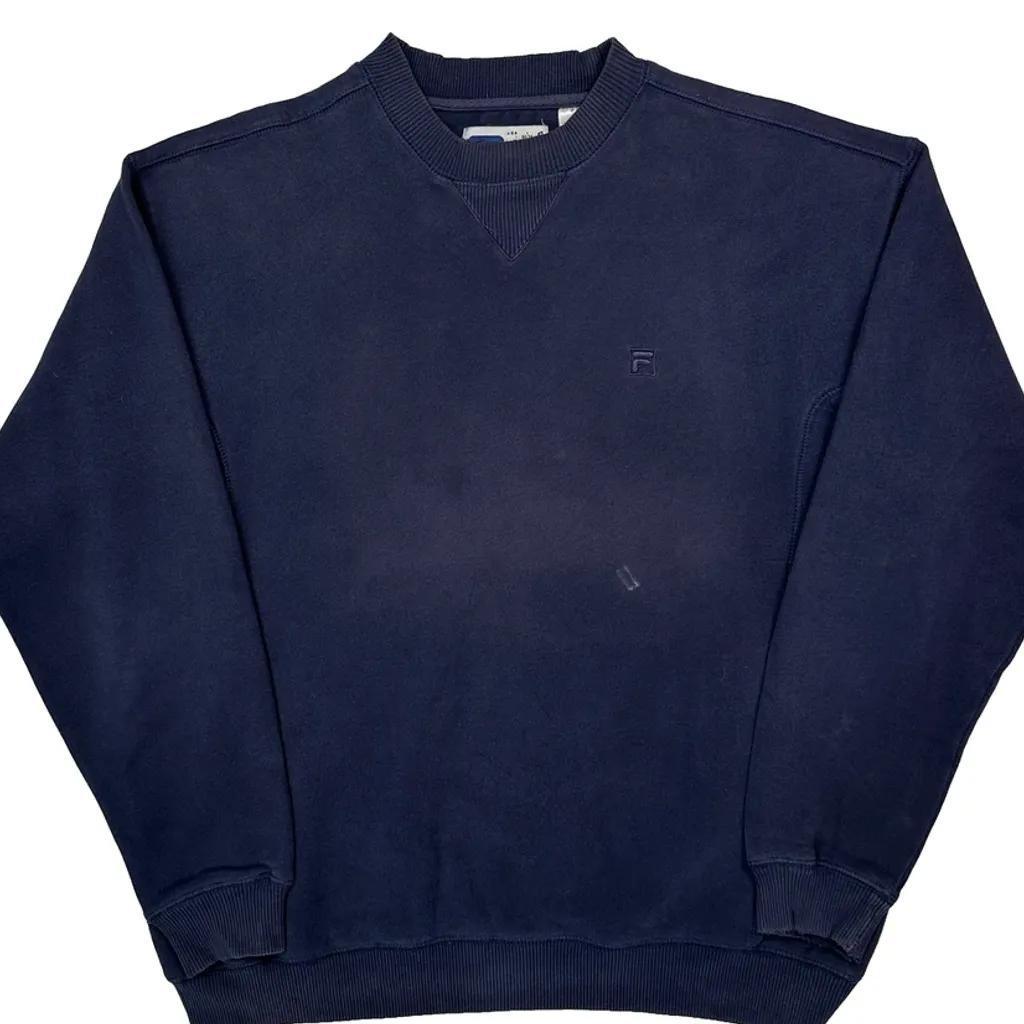 Fila Sweatshirt - Large Navy Cotton - Image 4