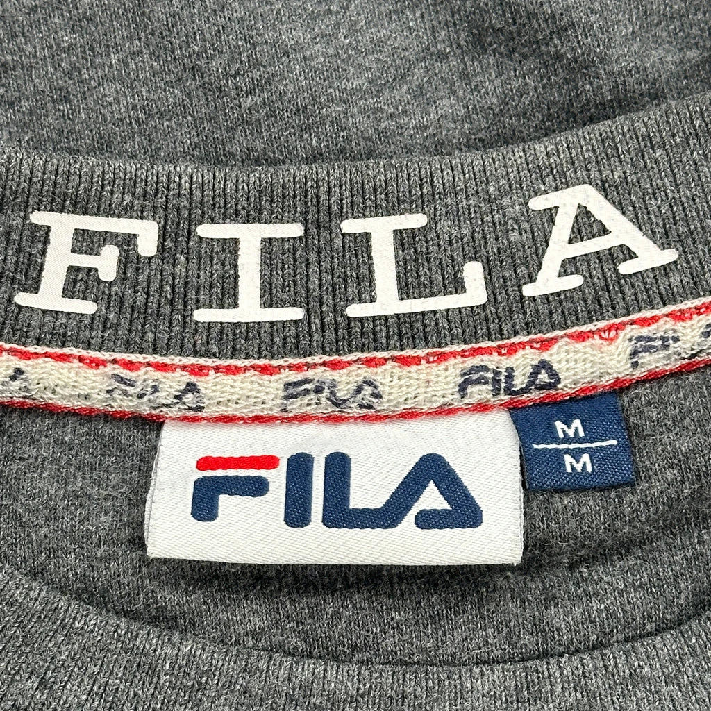 Fila Spellout Sweatshirt - Medium Gray Cotton Blend - Image 3
