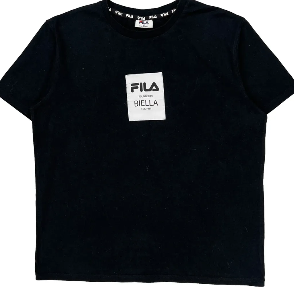 Fila T-Shirt - Medium Black Cotton - Image 4