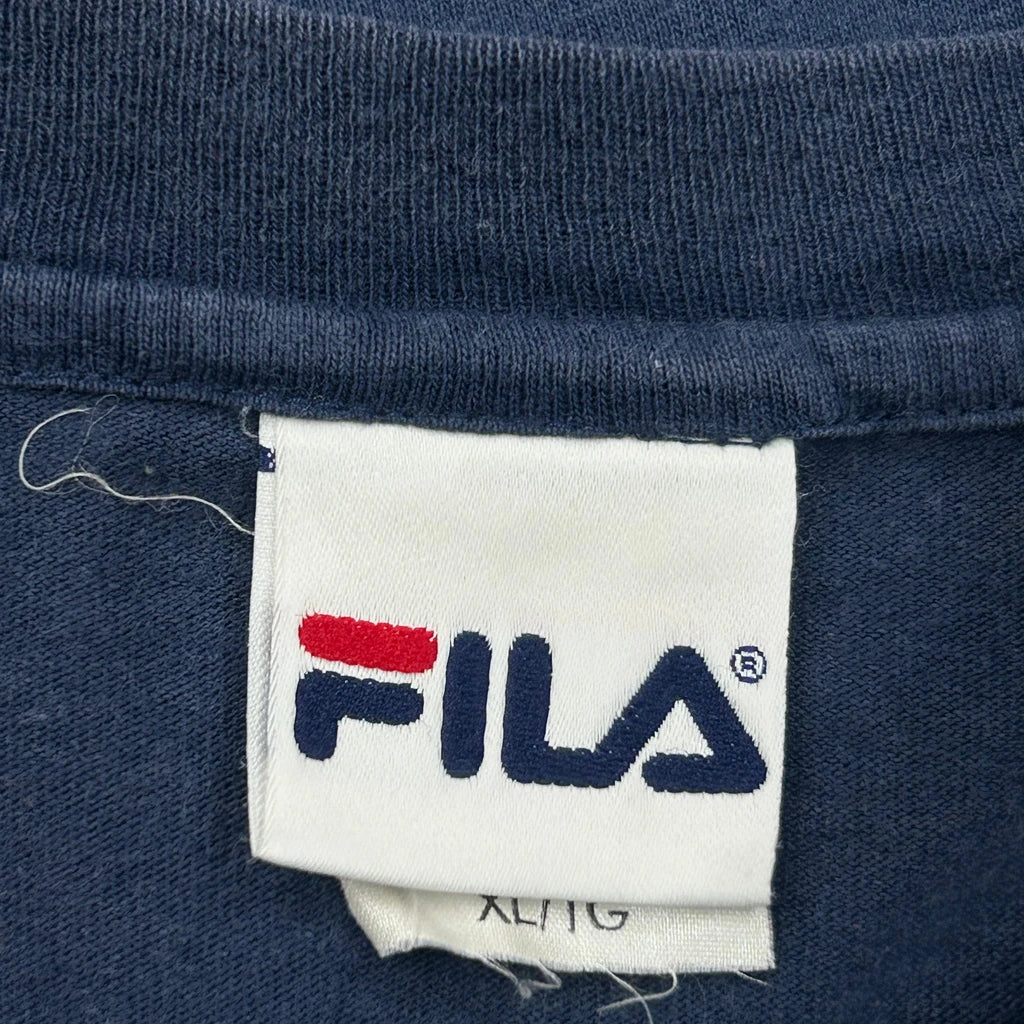 Fila T-Shirt - XL Blue Cotton - Image 3