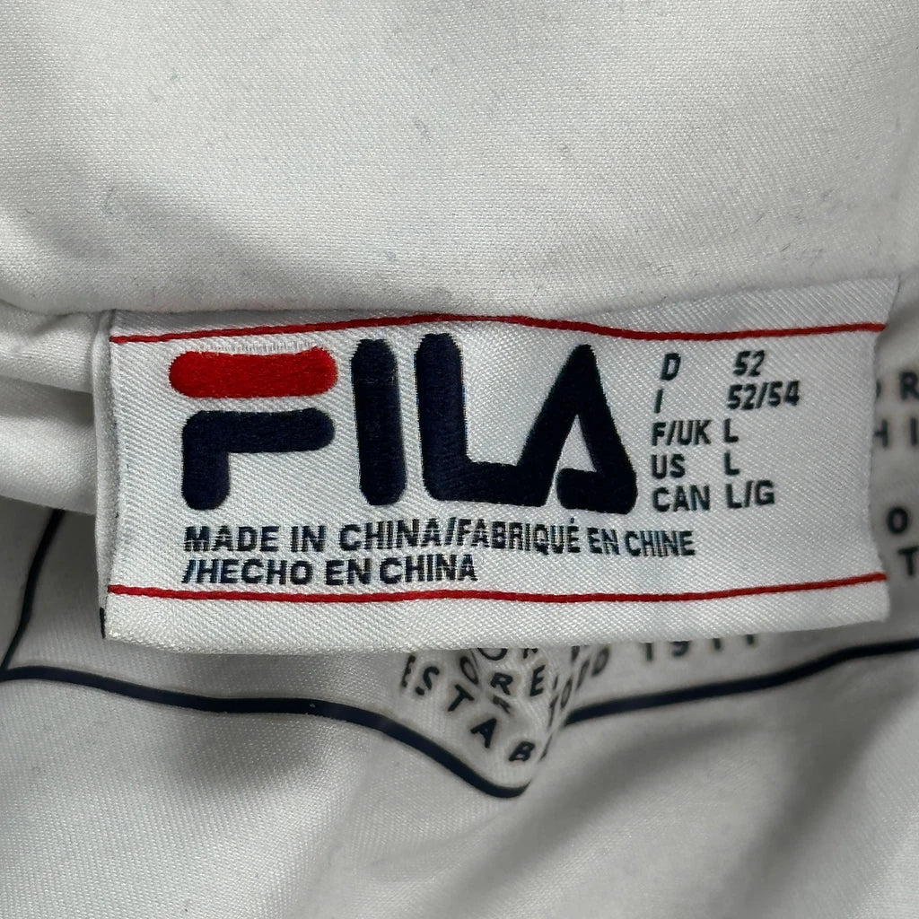 Fila Striped Track Jacket - Large Navy Polyester - Image 3