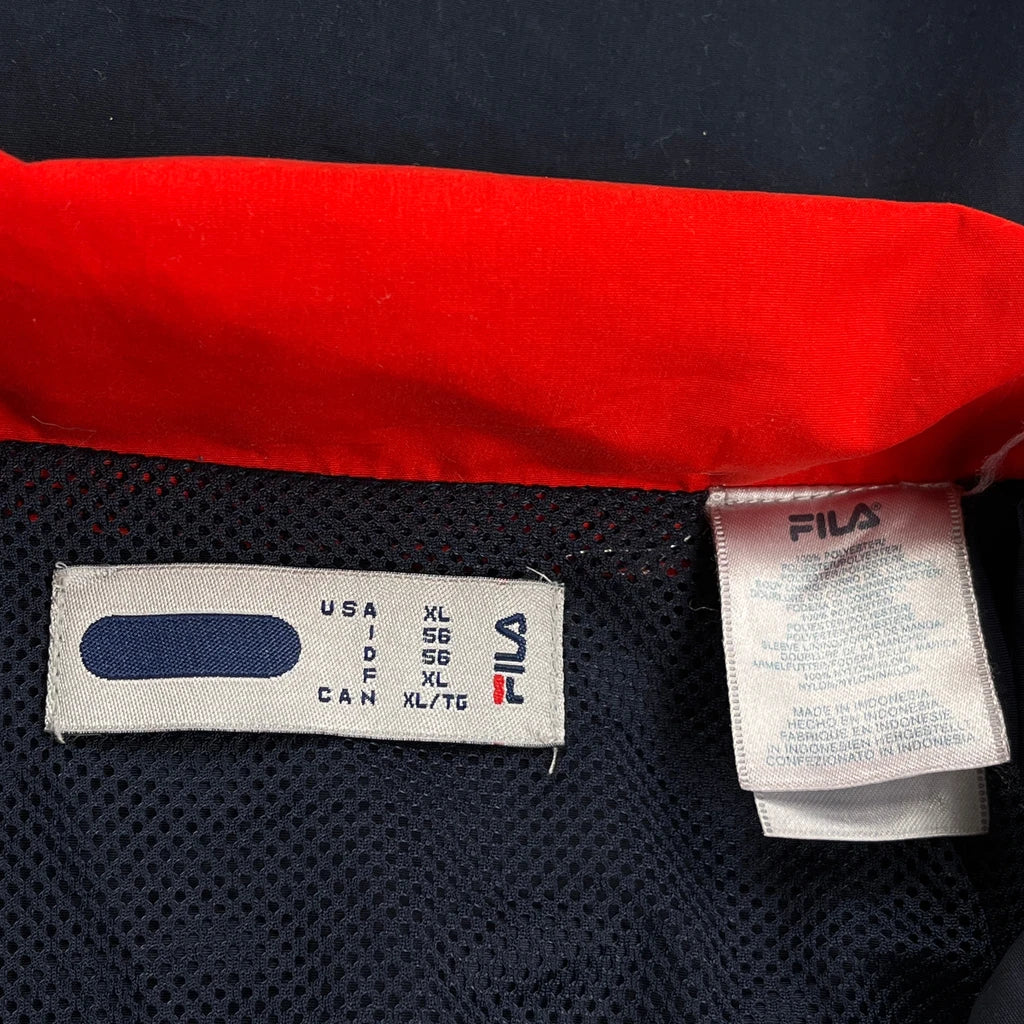 Fila Striped Track Jacket - XL Navy Polyester - Image 3