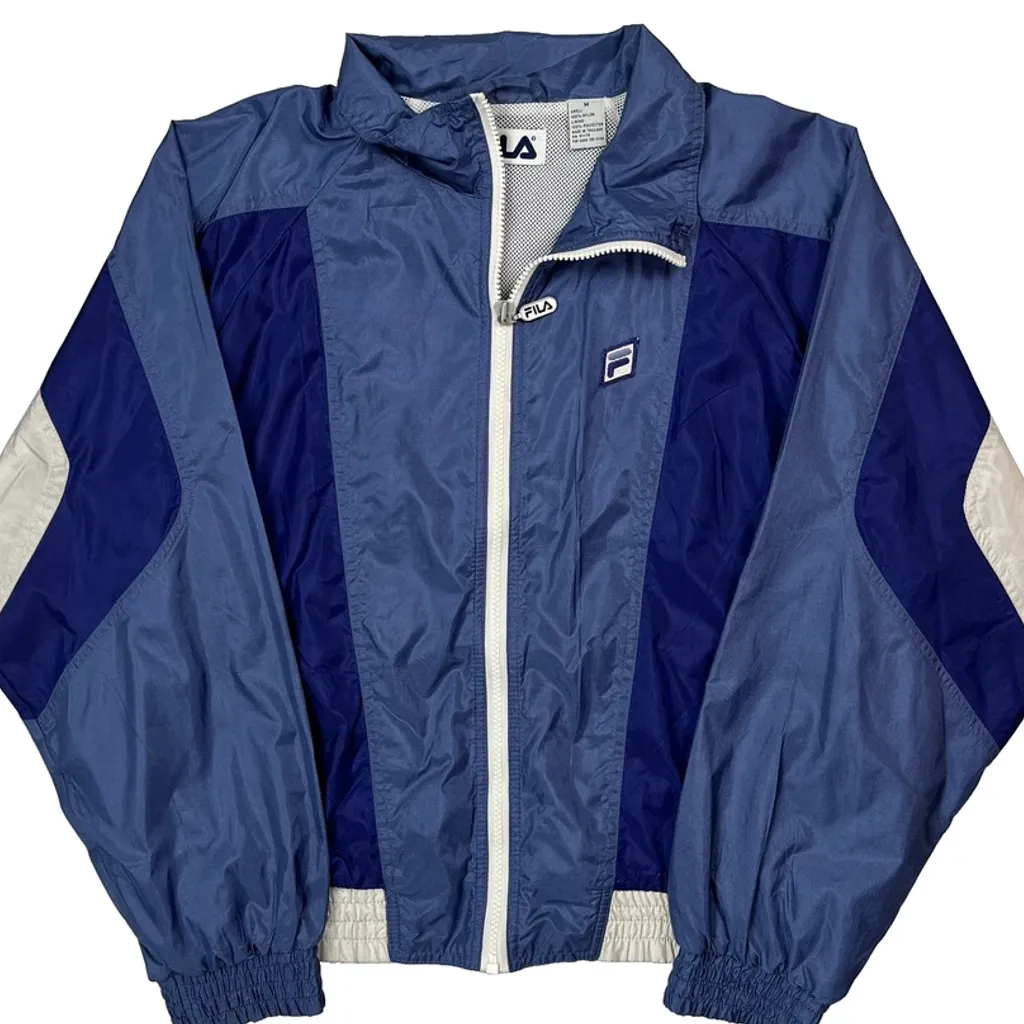 Fila Windbreaker - Medium Blue Nylon - Image 4