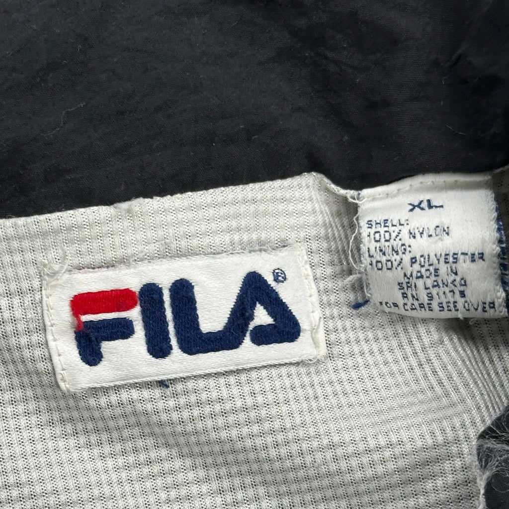 Fila Spellout Windbreaker - XL Grey Nylon - Image 3
