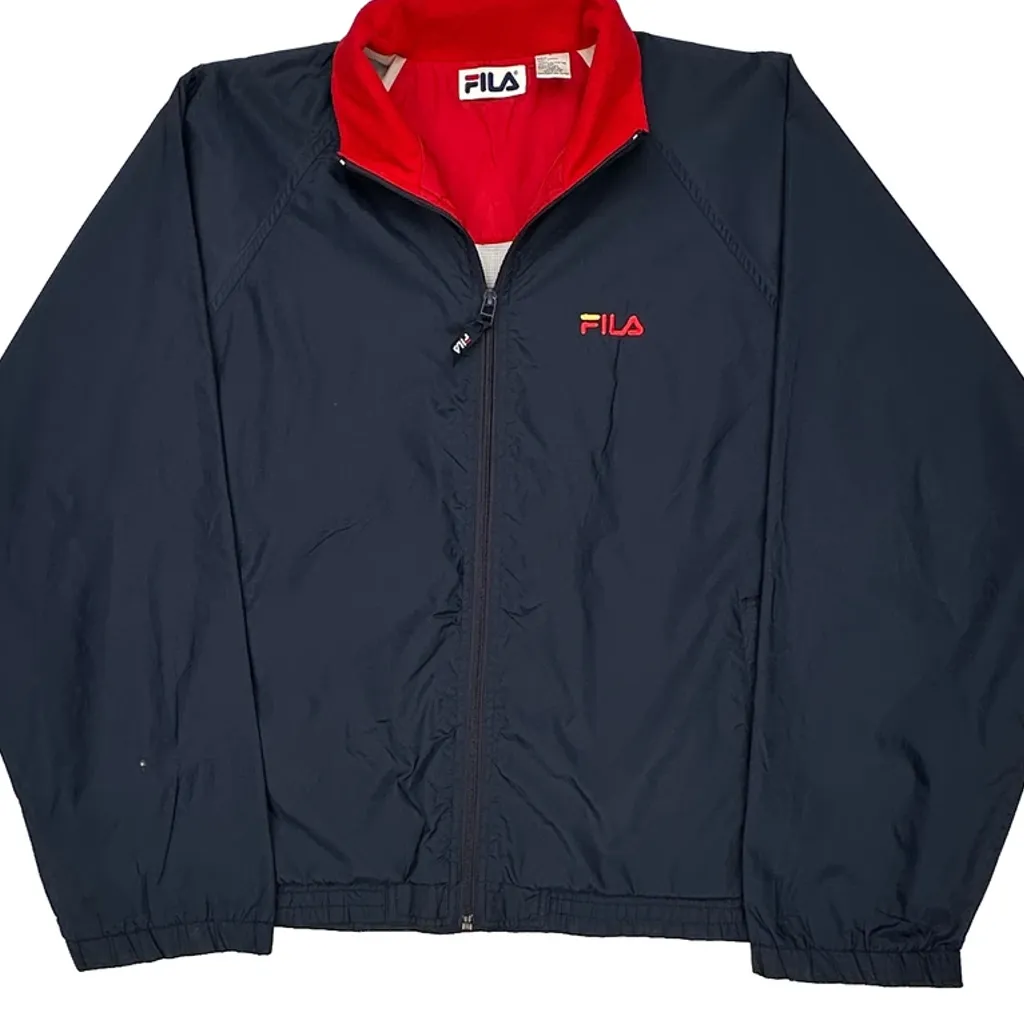 Fila Windbreaker - Large Navy Nylon - Image 6
