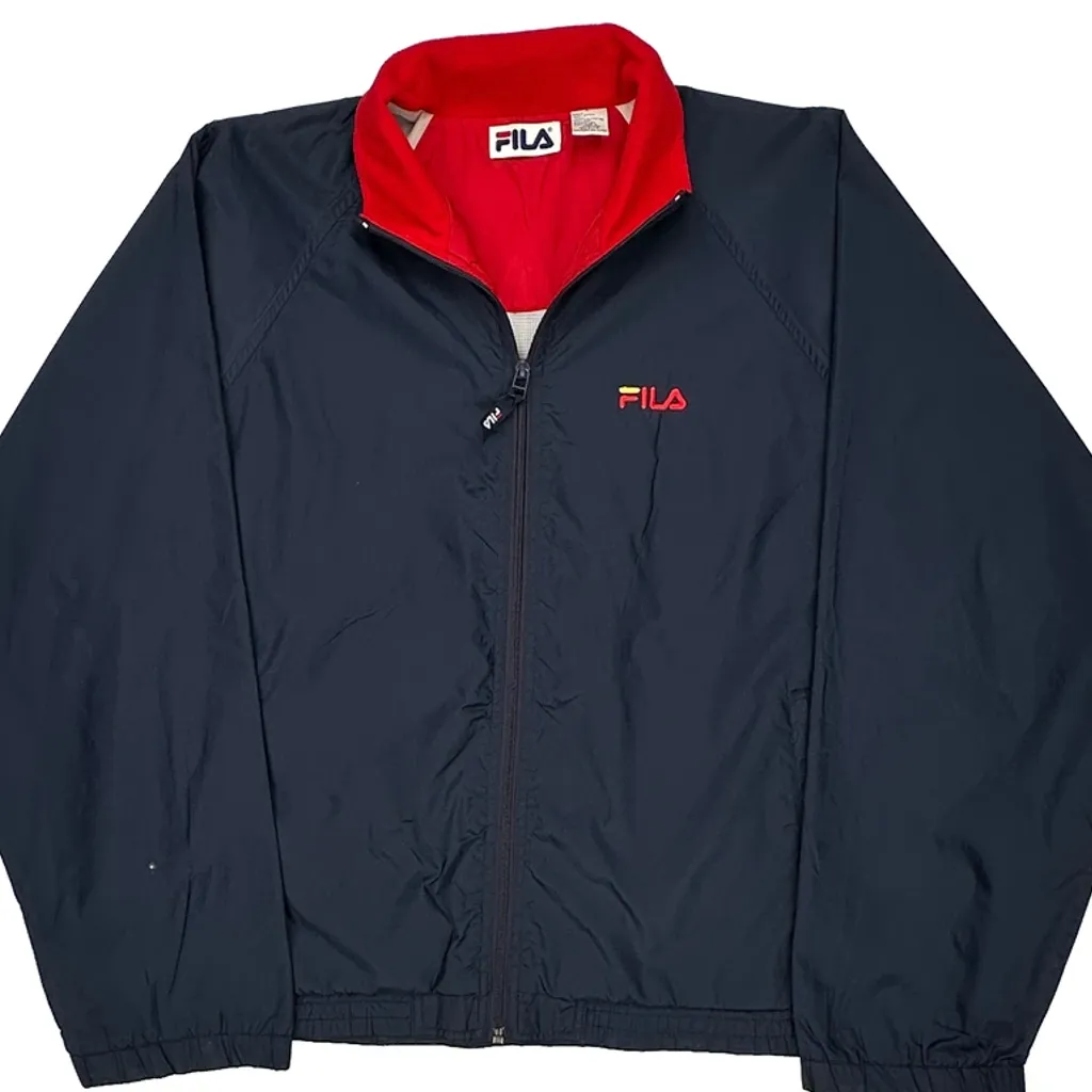 Fila Windbreaker - Large Navy Nylon - Image 7