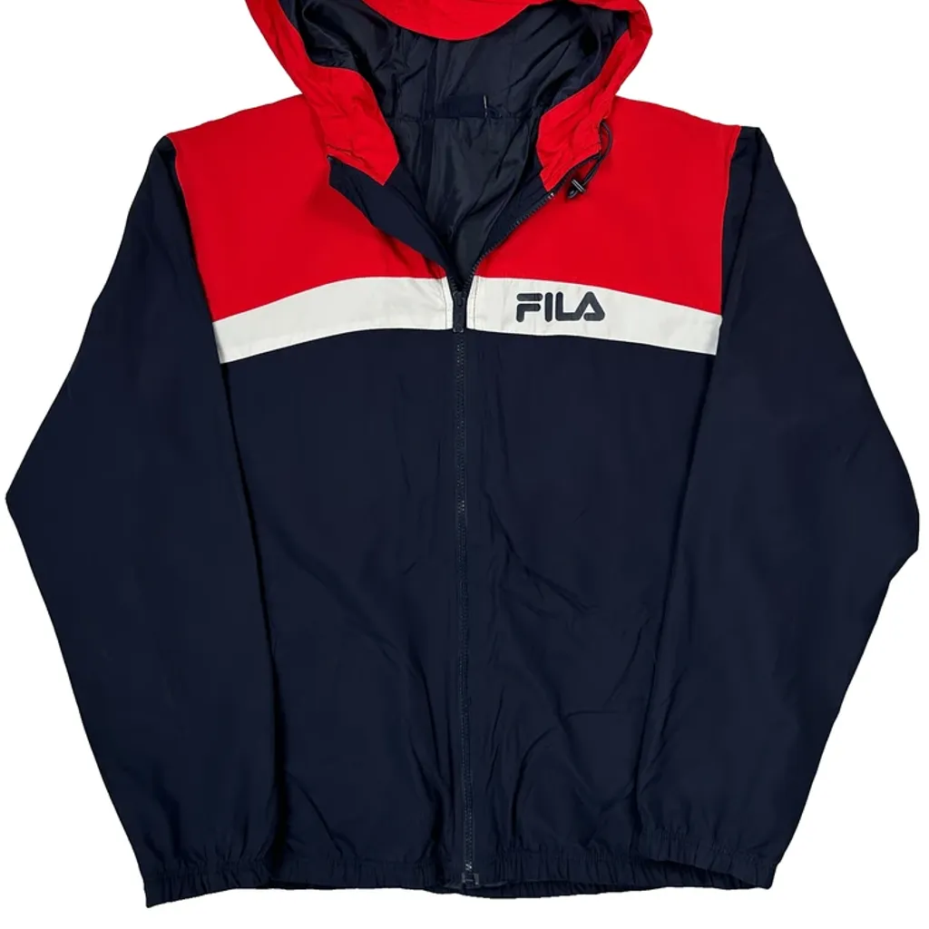 Fila Reversible Windbreaker - Large Navy Polyester - Image 5
