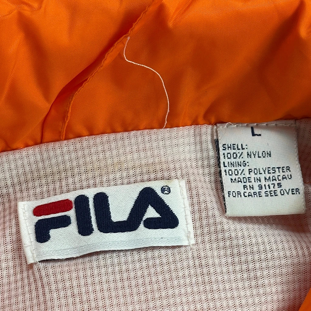 Fila Windbreaker - Large Orange Nylon - Image 3
