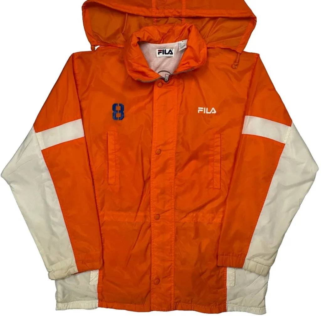 Fila Windbreaker - Large Orange Nylon - Image 4