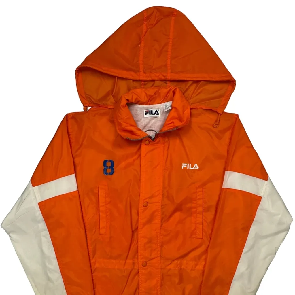 Fila Windbreaker - Large Orange Nylon - Image 5