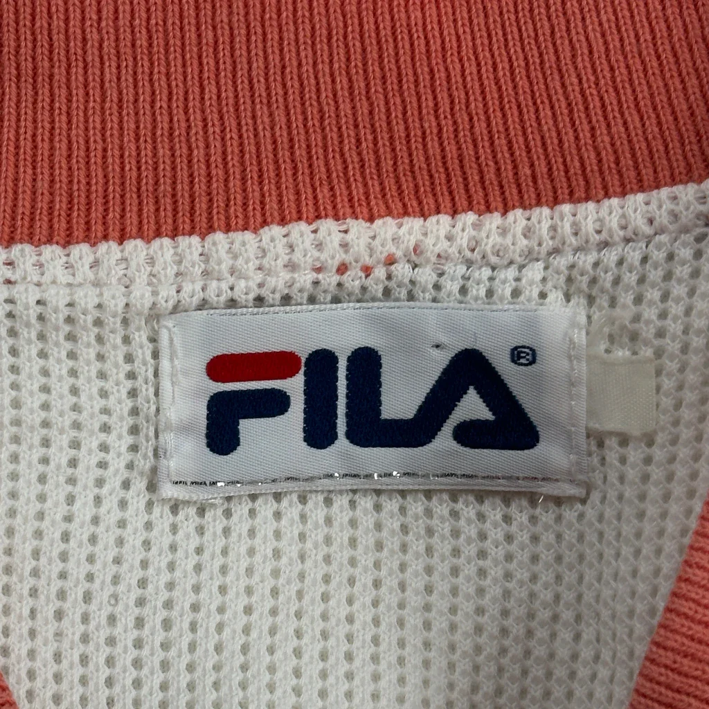 Fila Zip Up - XL White Cotton - Image 4