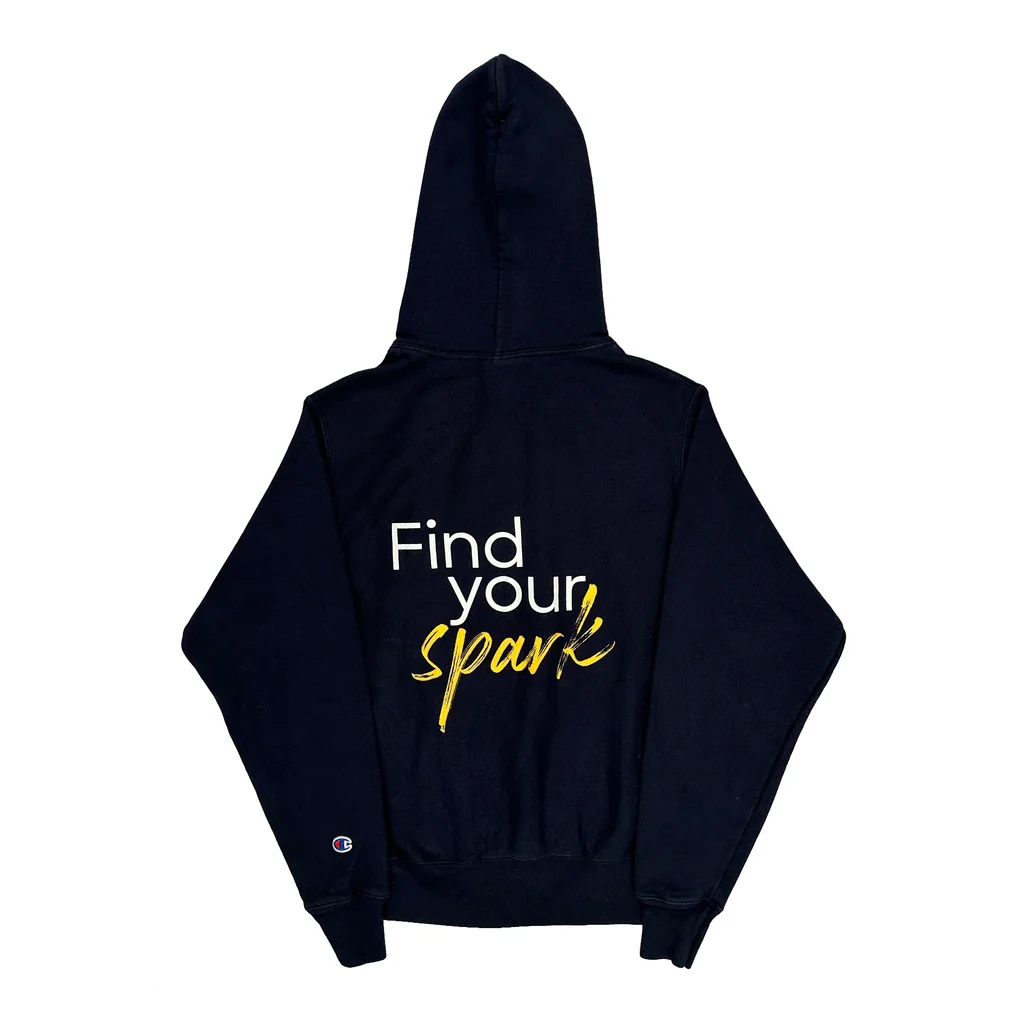 Find Your Spark Champion Hoodie - Small Black Cotton - Image 2