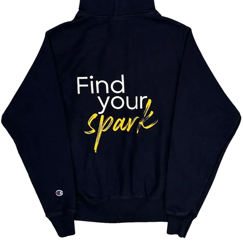 Find Your Spark Champion Hoodie - Small Black Cotton - Image 7