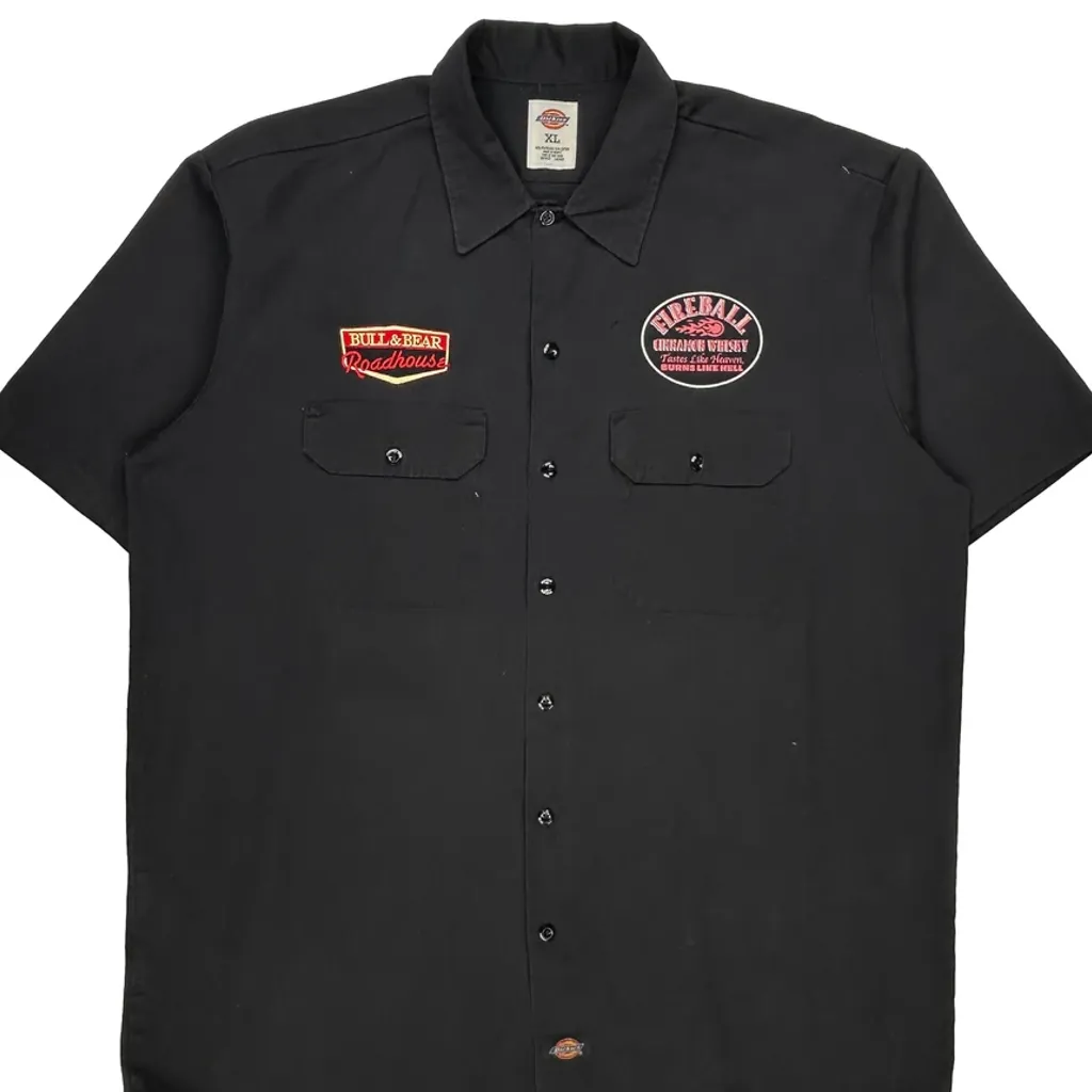 Fireball Dickies Graphic Short Sleeve Shirt - XL Black Polyester Blend - Image 5