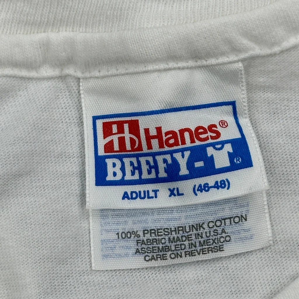 Fishing Charters Hanes Single Stitch T-Shirt - XL White Cotton - Image 3