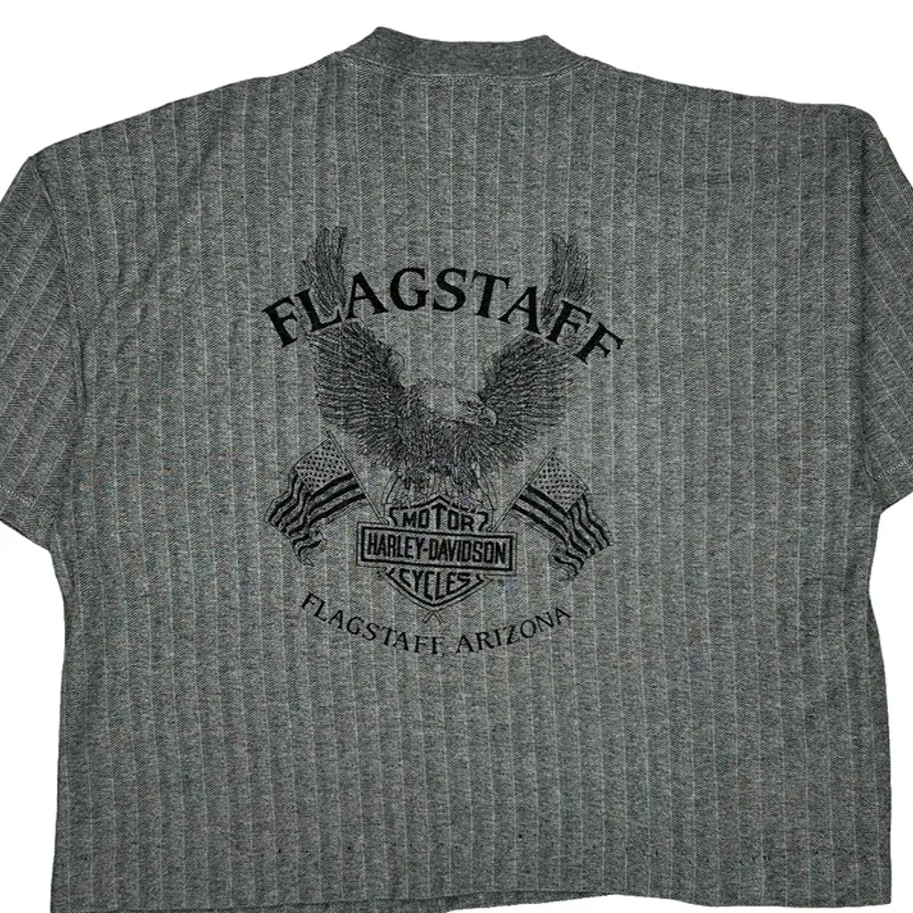 Flagstaff Harley Davidson Graphic T-Shirt - XL Grey Cotton - Image 6