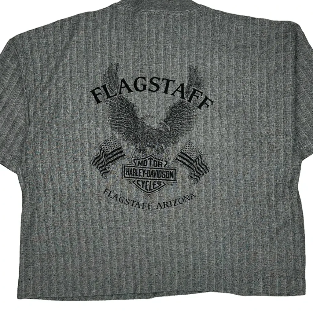Flagstaff Harley Davidson Graphic T-Shirt - XL Grey Cotton - Image 7