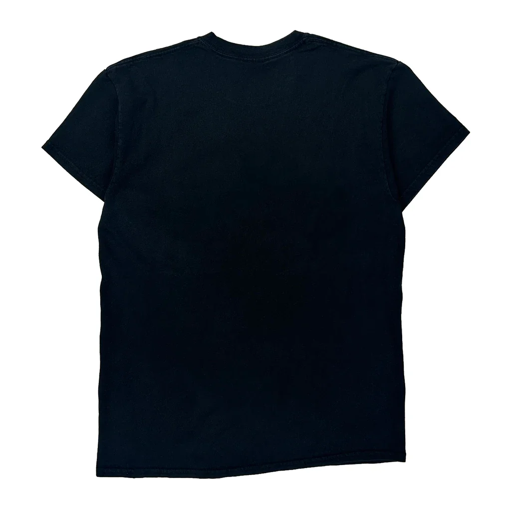 Flame Logo Thrasher Graphic T-Shirt - Medium Black Cotton - Image 2
