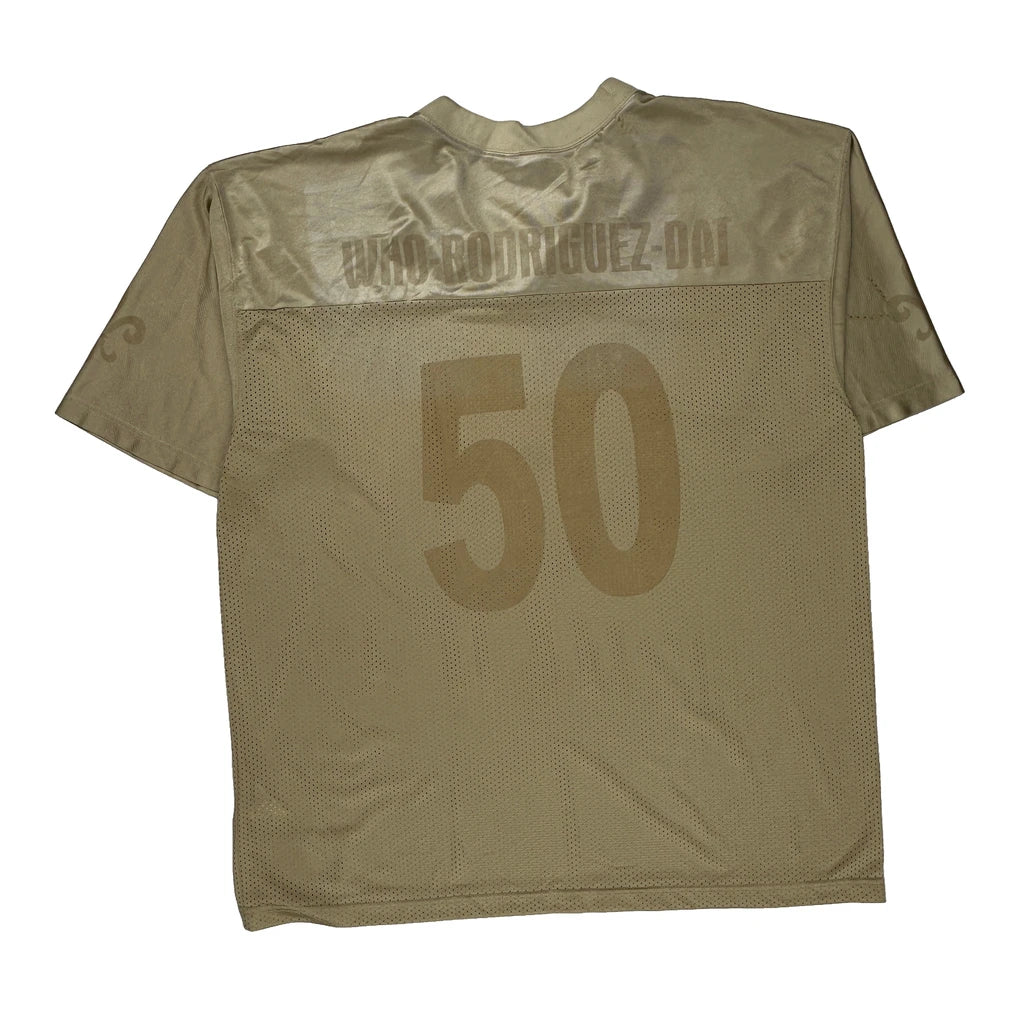 Fleur-De-Lis Design Adidas Football Football Jersey - XL Beige Polyester - Image 2