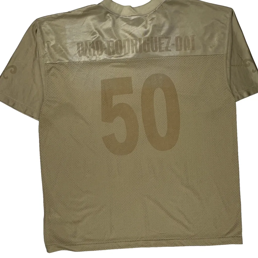 Fleur-De-Lis Design Adidas Football Football Jersey - XL Beige Polyester - Image 6