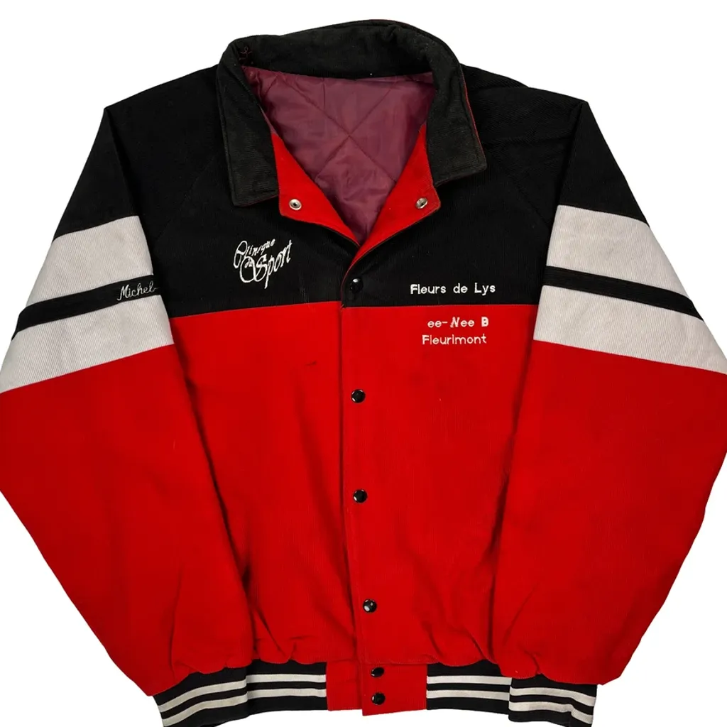 Fleurs De Lys Unbranded Varsity Jacket - XL Black Cotton - Image 4