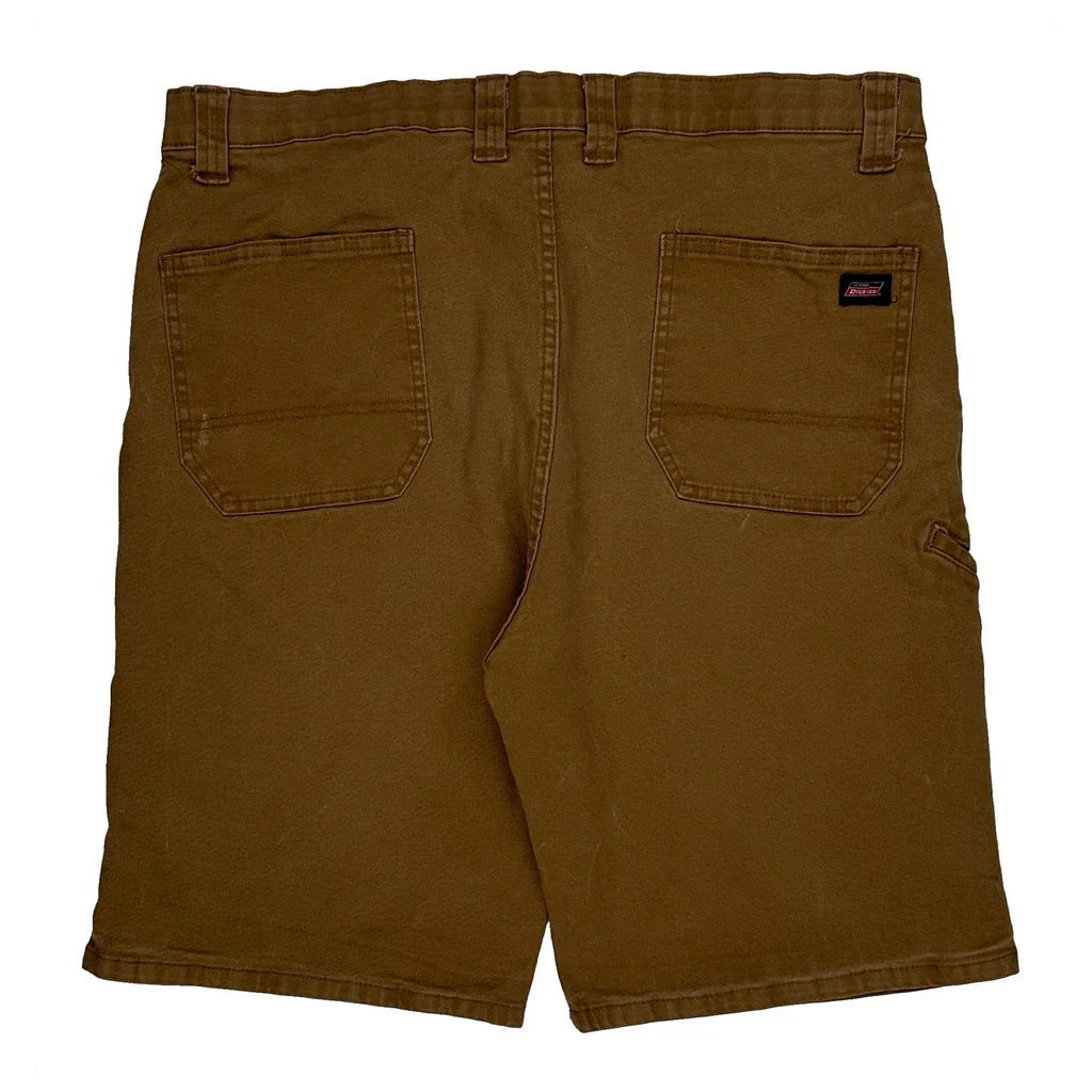 Flex Dickies Carpenter Shorts - 35W 10L Brown Cotton