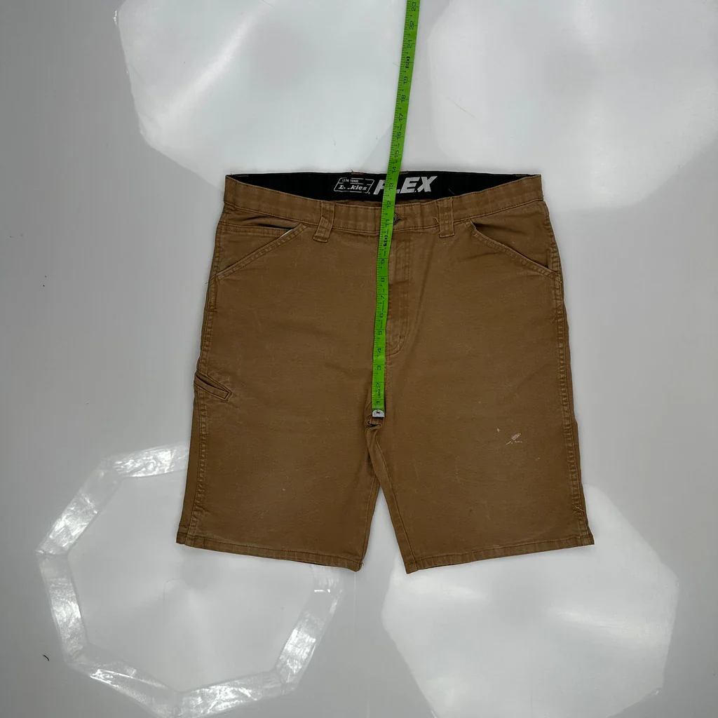Flex Dickies Carpenter Shorts - 35W 10L Brown Cotton - Image 4