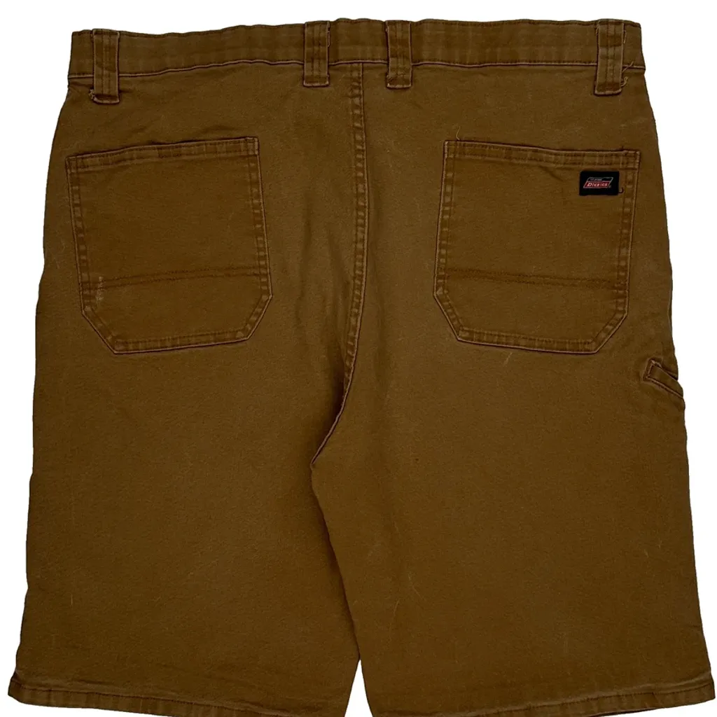 Flex Dickies Carpenter Shorts - 35W 10L Brown Cotton - Image 6