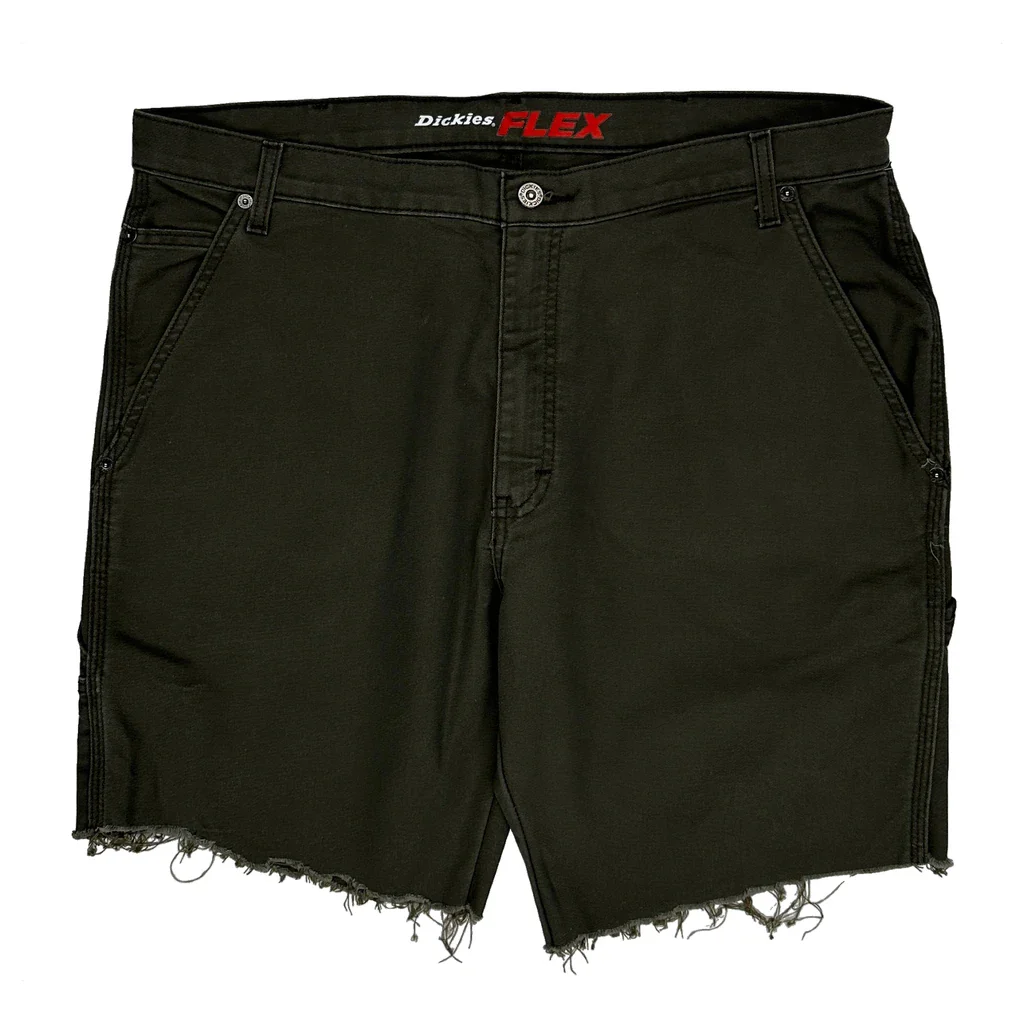 Flex Dickies Carpenter Shorts - 38W 10L Green Cotton Blend - Image 2